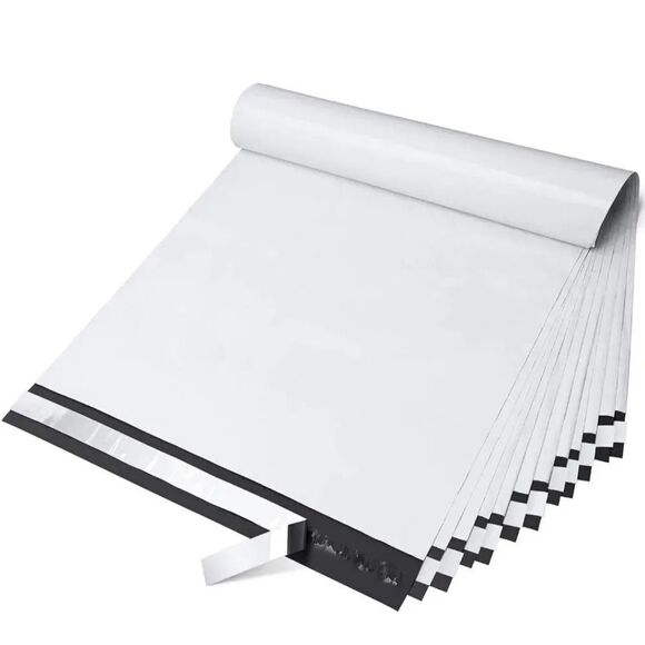 Poly Mailers Set of 10 Polymailers 14.5" x 19” White - Picture 2 of 5